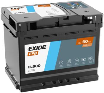 BATTERIE VOITURE EXIDE EL600 EFB 12V 60AH 640A
