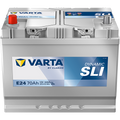 Batterie voiture VARTA E24 70Ah 630A de CANPAA SARL, vue de face avec bornes visibles et étiquette de capacité