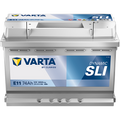 Batterie voiture VARTA E11 74Ah 680A avec bornes, vue de face, marque CANPAA SARL, pour véhicules.