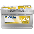 Batterie voiture VARTA A6 80Ah 800A pour véhicules, vue de la batterie avec bornes et étiquettes, marque CANPAA SARL