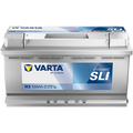 Batterie voiture VARTA H3 100Ah 830A de CANPAA SARL, vue de face avec bornes de connexion et étiquette.