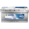 Batterie VARTA I1 110Ah 920A pour véhicules, image montrant la batterie avec ses bornes et étiquettes.