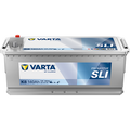 Batterie Varta K8 140Ah 800A pour véhicules, vue de la batterie avec bornes et étiquettes, marque Varta.