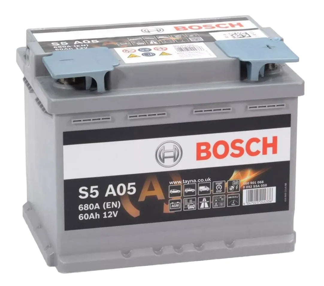 BATTERIE VOITURE BOSCH AGM S5A05 12V 60AH 680A