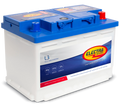 Batterie Electra L3D 75 Ah 720A de CANPAA SARL, vue de la batterie avec bornes et étiquettes visibles