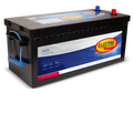 Batterie Electra M15 175Ah 1250A de CANPAA SARL, vue de la batterie avec bornes et étiquettes visibles.