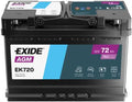 BATTERIE VOITURE EXIDE EK720 AGM 12V 72AH 760A