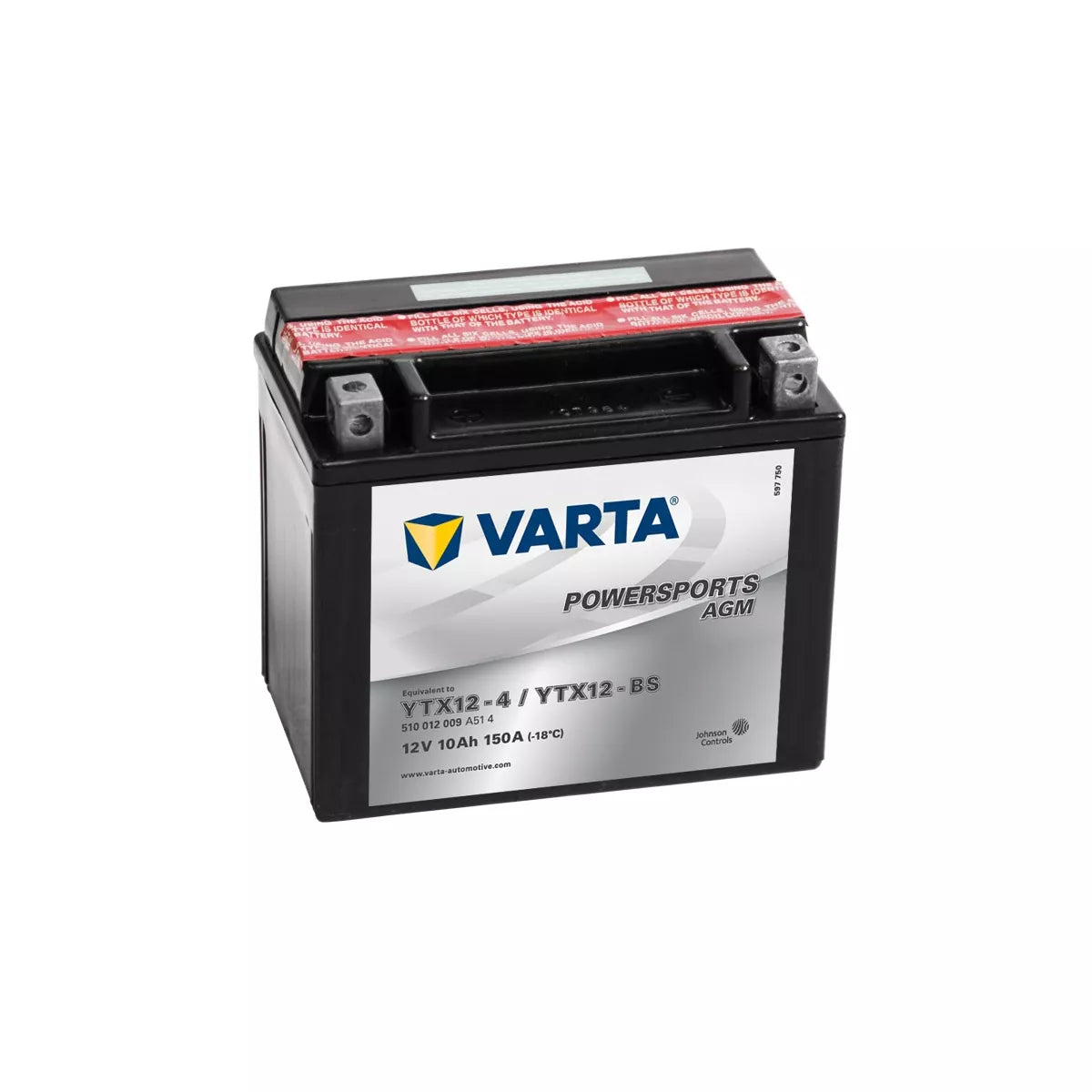 BATTERIE VOITURE VARTA AGM TX14-4 12AH 200A (EN)