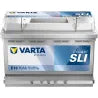 Batterie VARTA E13 12V 70Ah 640A, batterie au plomb pour voiture, vue de face avec étiquettes et bornes visibles