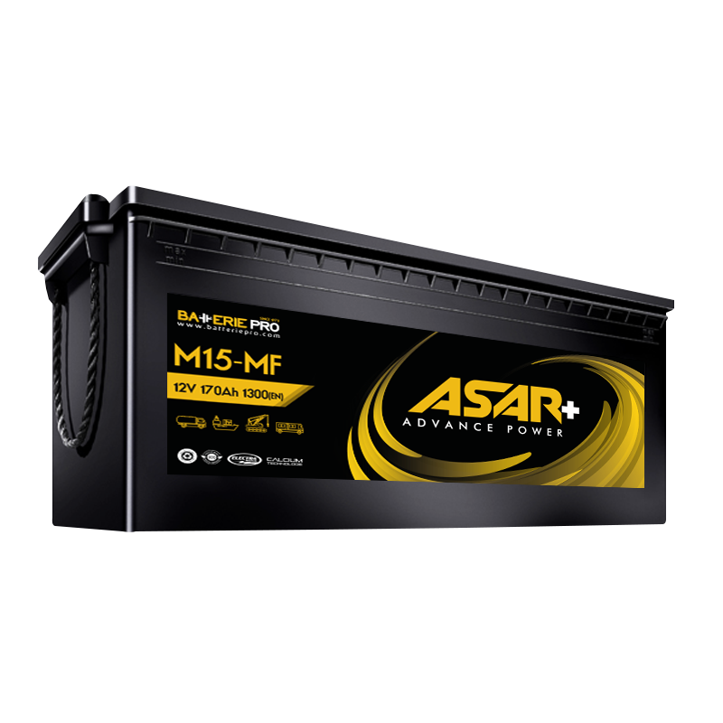 BATTERIE POIDS LOURDS ASAR+ M15-MF 12V 175AH 1200A