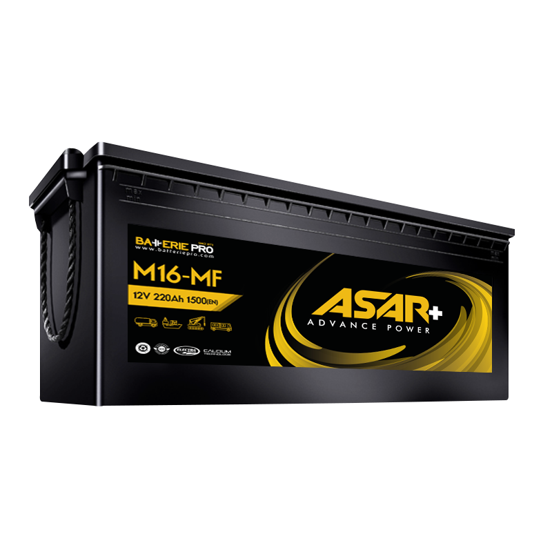 BATTERIE POIDS LOURDS ASAR+ M16-MF 12V 210AH 1450A