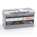 Batterie voiture Bosch S5A13 12V 95Ah 850A, pièce détachée pour véhicule, vue de face, marque Bosch.